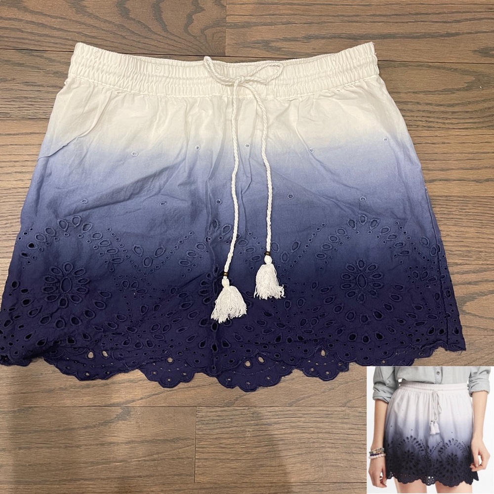 EXPRESS DIP DYED EYELET TRIM SKIRT